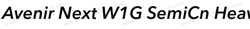 Avenir Next W1G SemiCn Heavy Italic字体转换